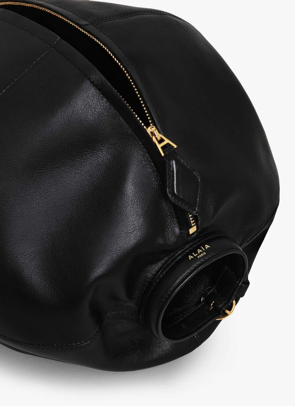 Paneled Polished Leather Clutch