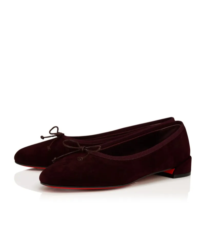 Christian Louboutin Sweetie Jane Bow Round-Toe Ballet Flats