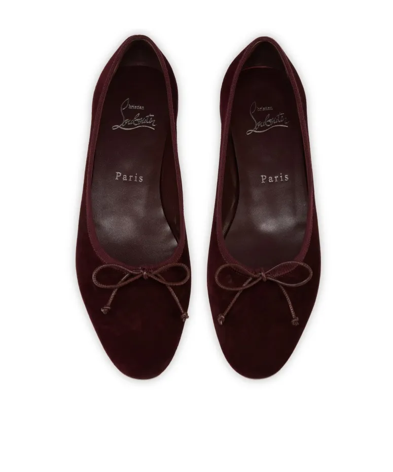 Christian Louboutin Sweetie Jane Bow Round-Toe Ballet Flats