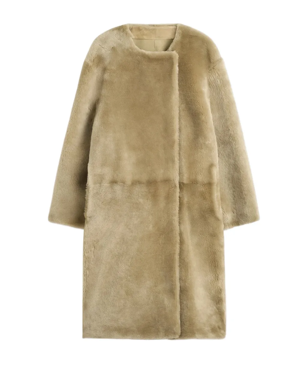TotÊMe Round Neck Collarless Coat