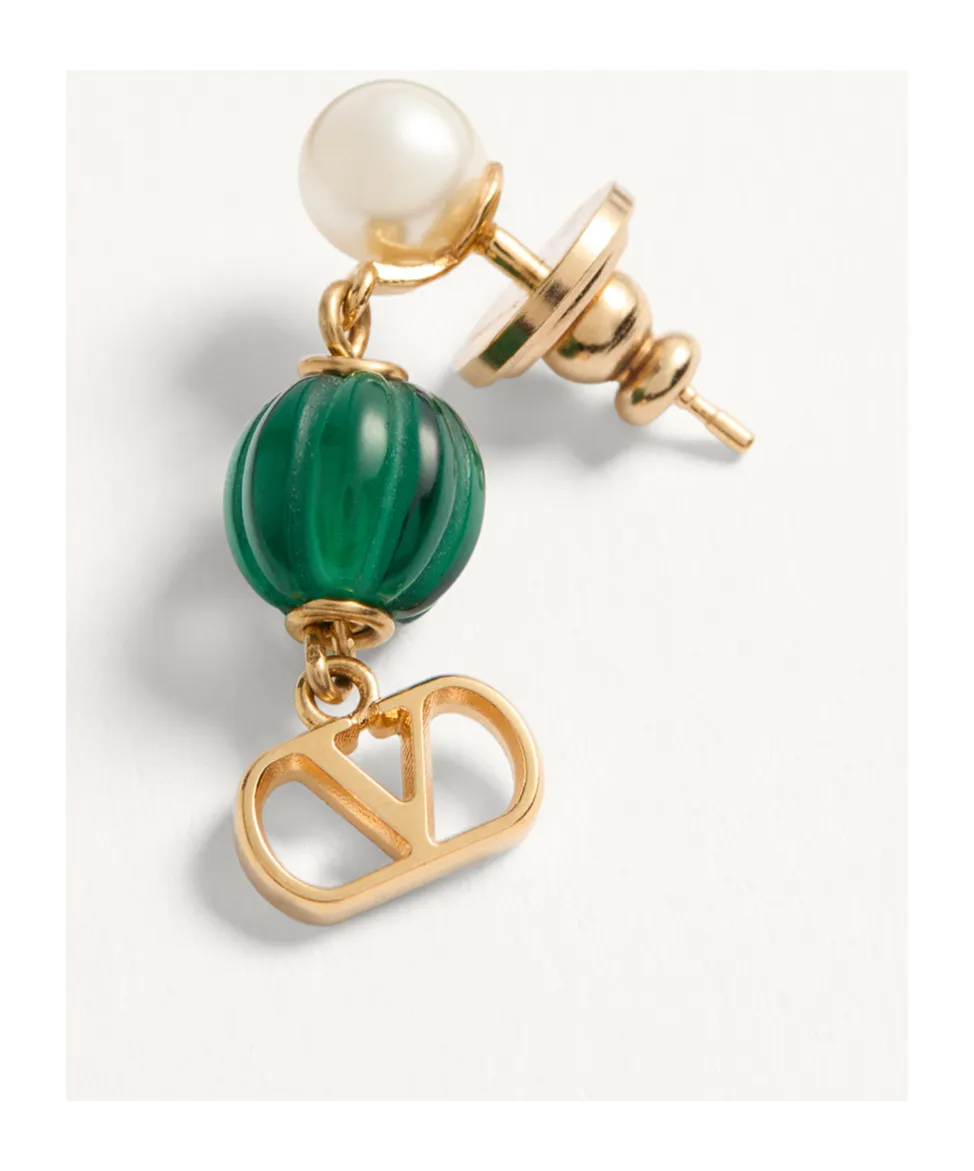 Valentino Vlogo Signature Embellished Drop Earrings