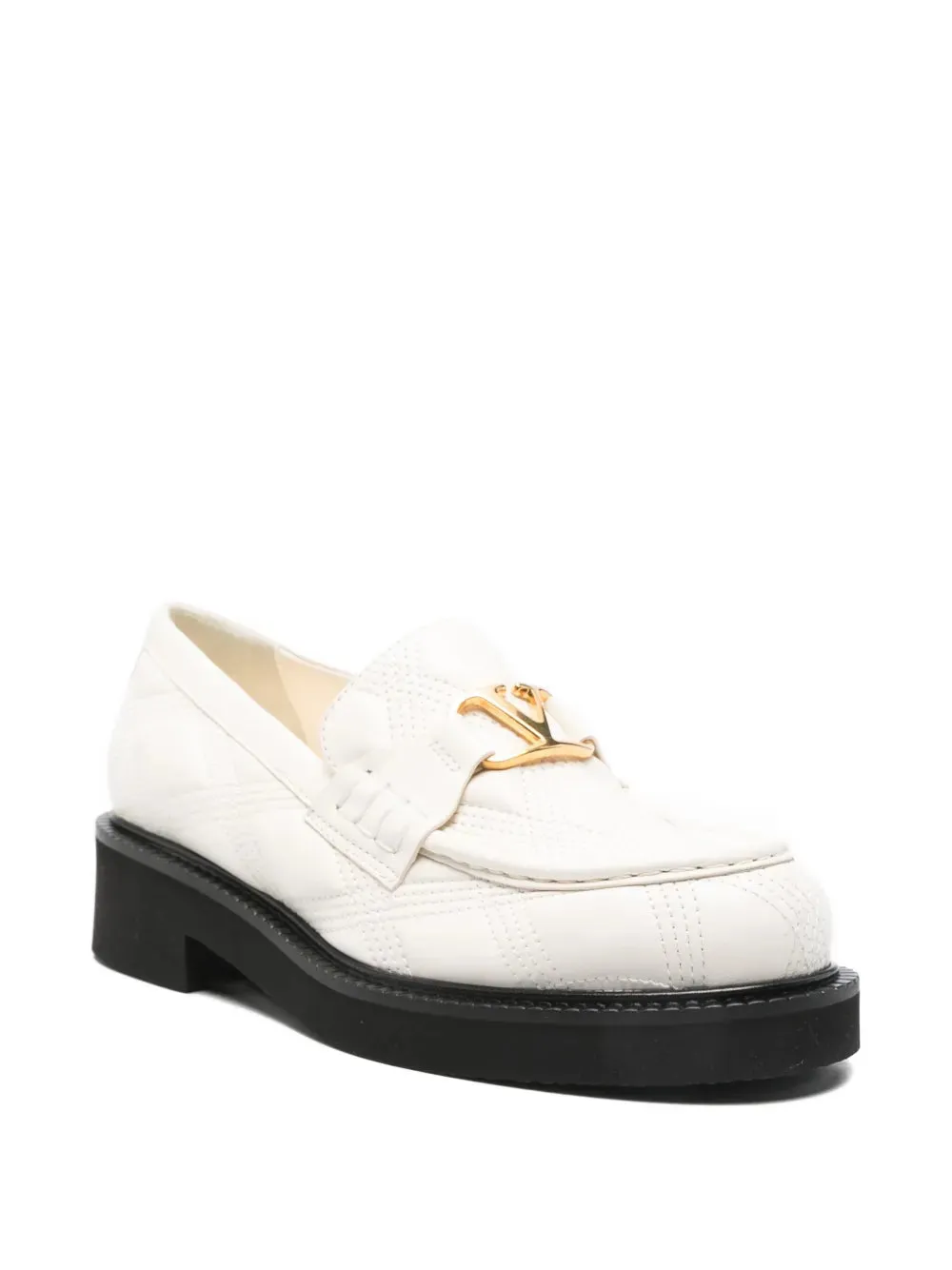 Quilted-Pattern Vlogo Signature Loafers