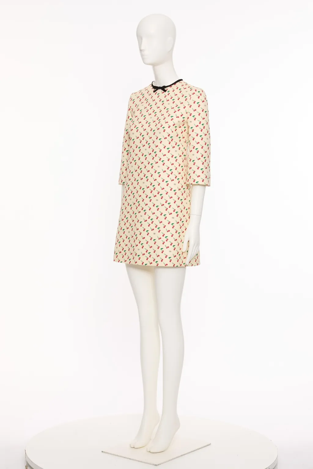 Crepe Couture Short Dress With Cherryfic Print