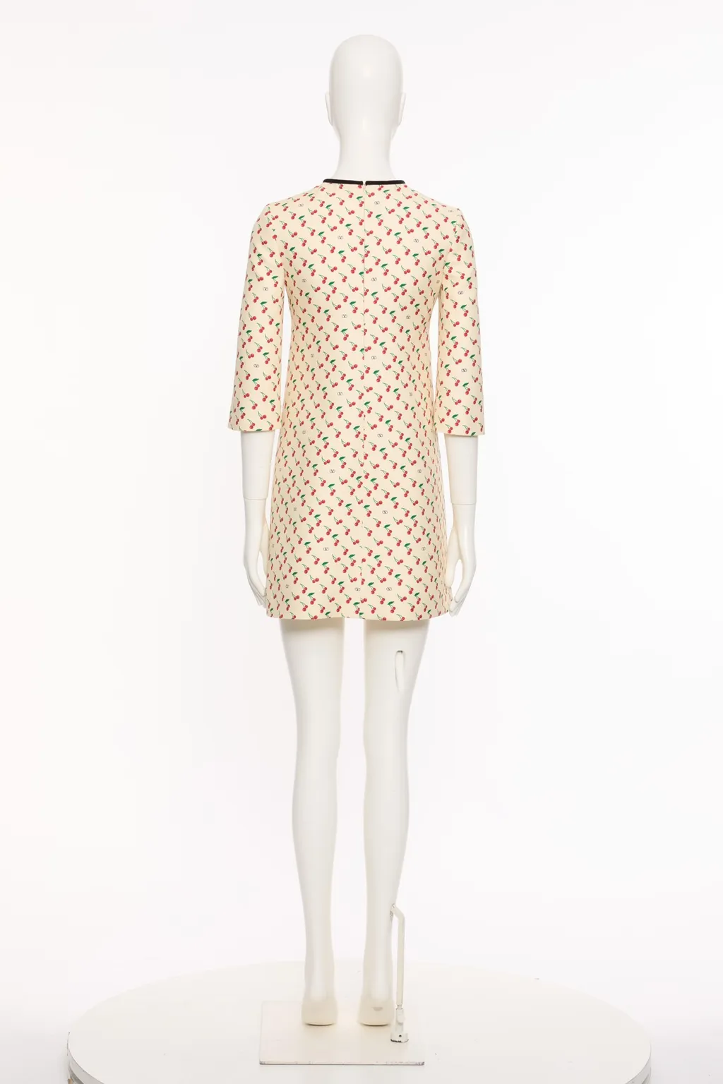 Crepe Couture Short Dress With Cherryfic Print