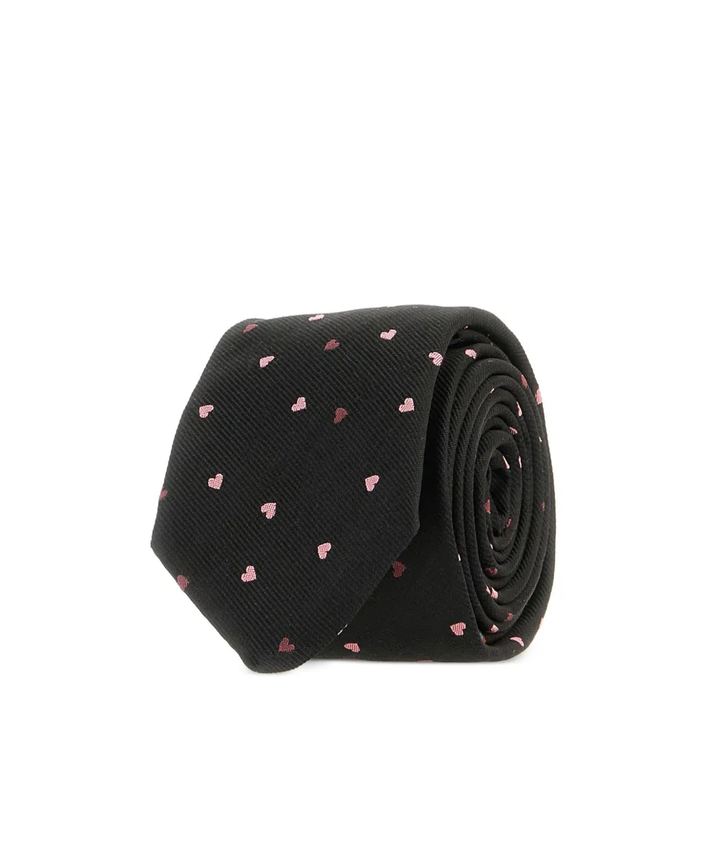 Heart-Motif Pointed Tie
