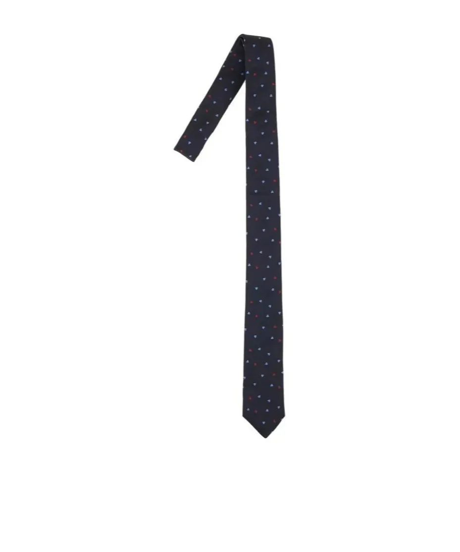 Heart-Print Tie