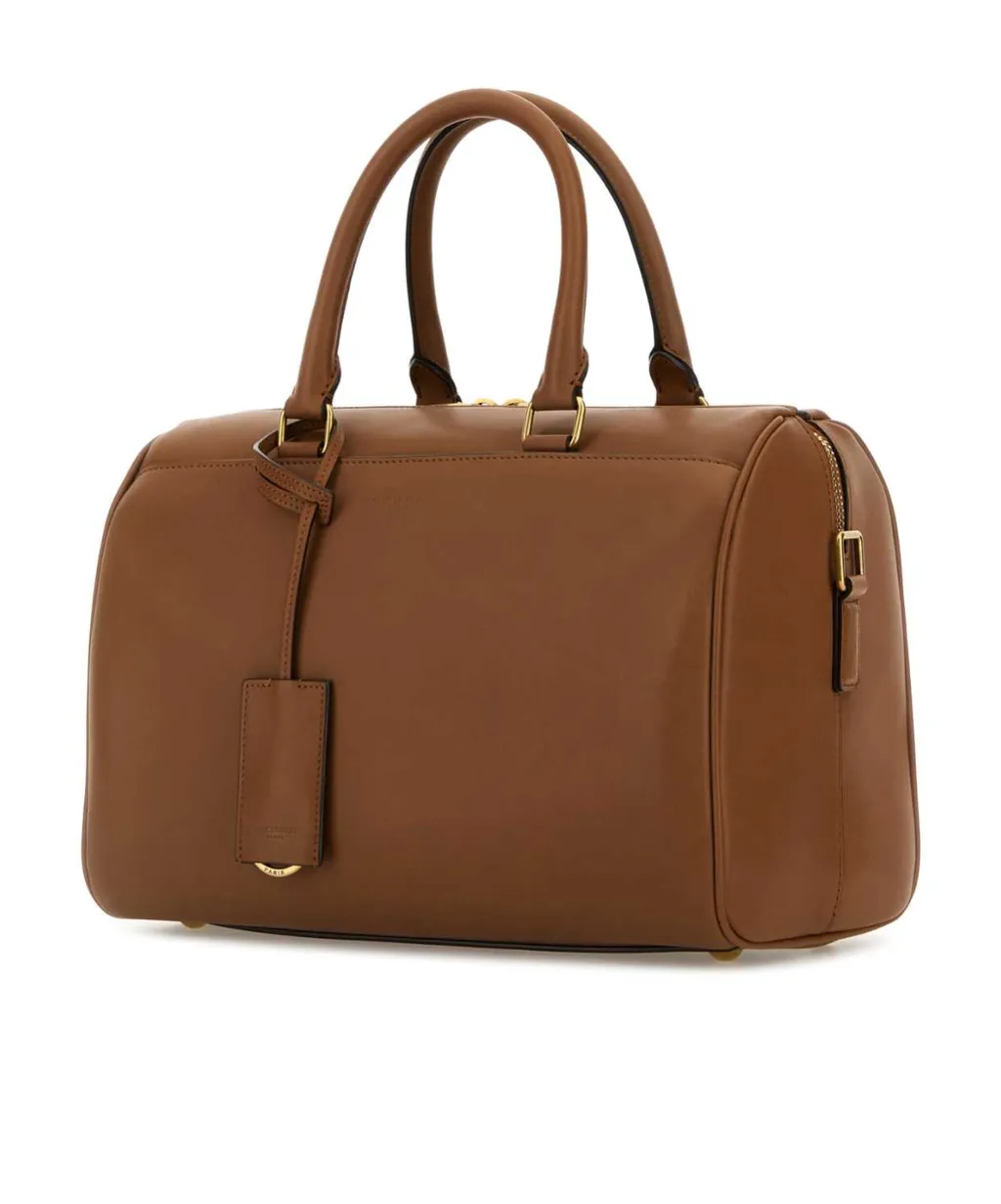 Saint Laurent Logo Debossed Zip-Up Tote Bag