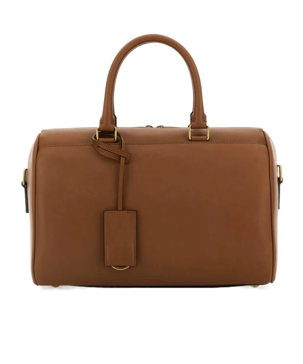 Saint Laurent Logo Debossed Zip-Up Tote Bag