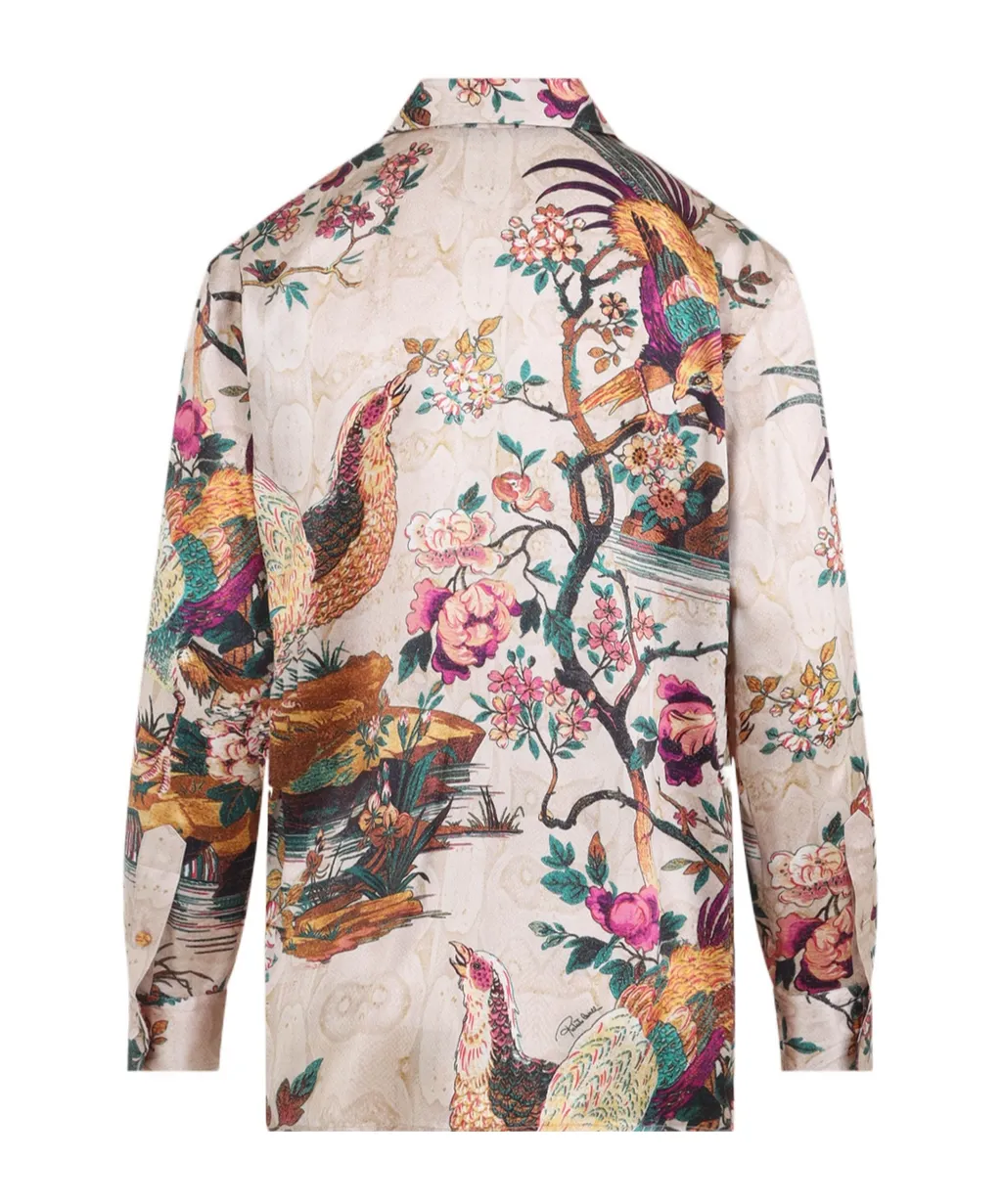 Roberto Cavalli Pattern-Printed Long-Sleeve Shirt