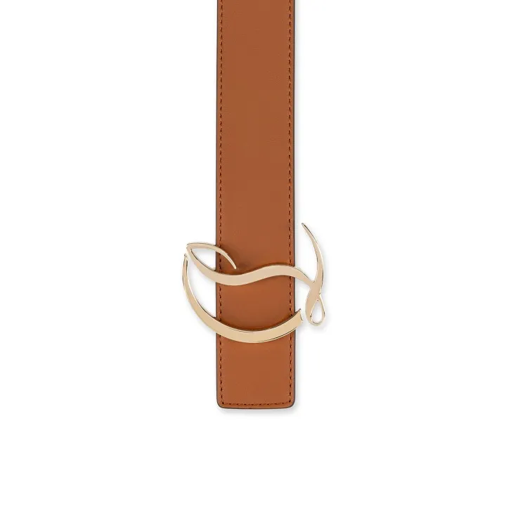 Logo-Plaque Leather Belt