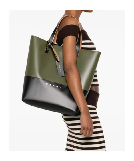 Marni Tribeca Logo Detailed Tote Bag