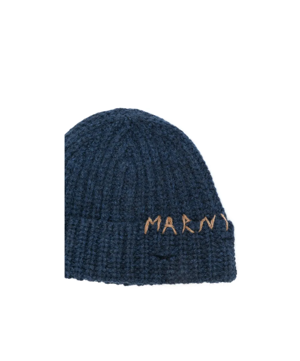 Marni Logo Embroidered Knitted Beanie