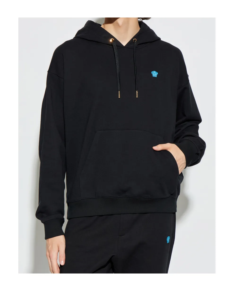 Versace Medusa-Patch Drawstring Hoodie