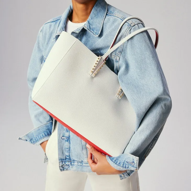 Christian Louboutin Cabata Stud Detailed Small Tote Bag