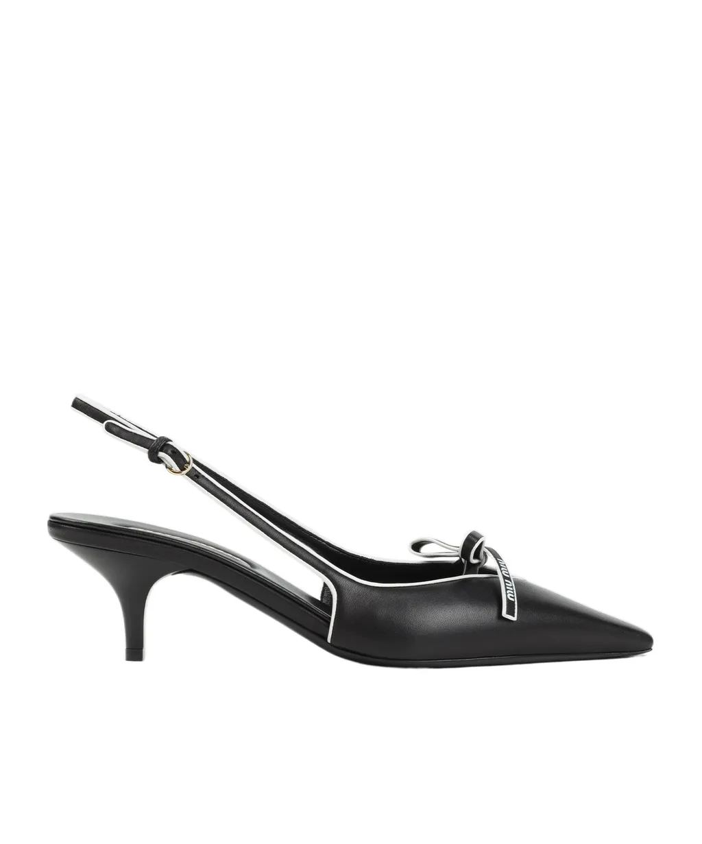 Miu Miu Pointed-Toe Slingback Pumps