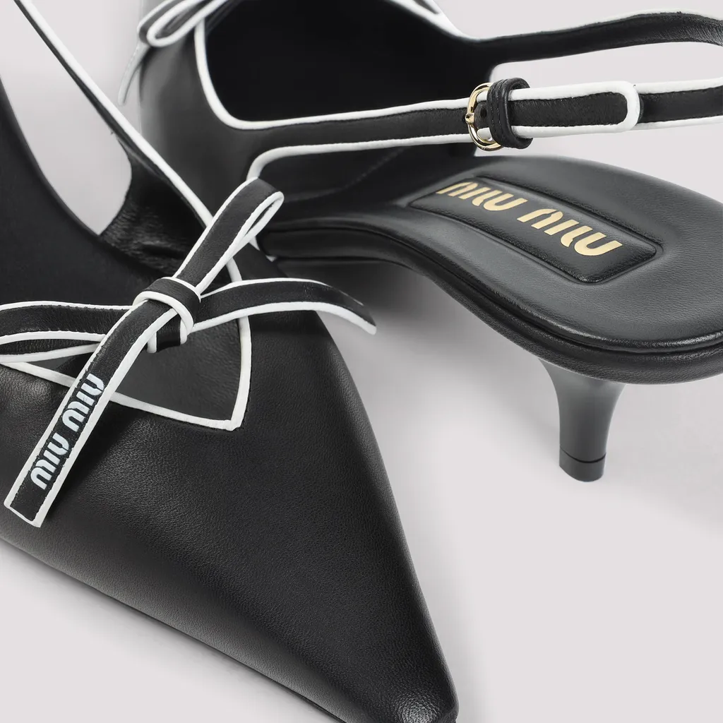 Miu Miu Pointed-Toe Slingback Pumps