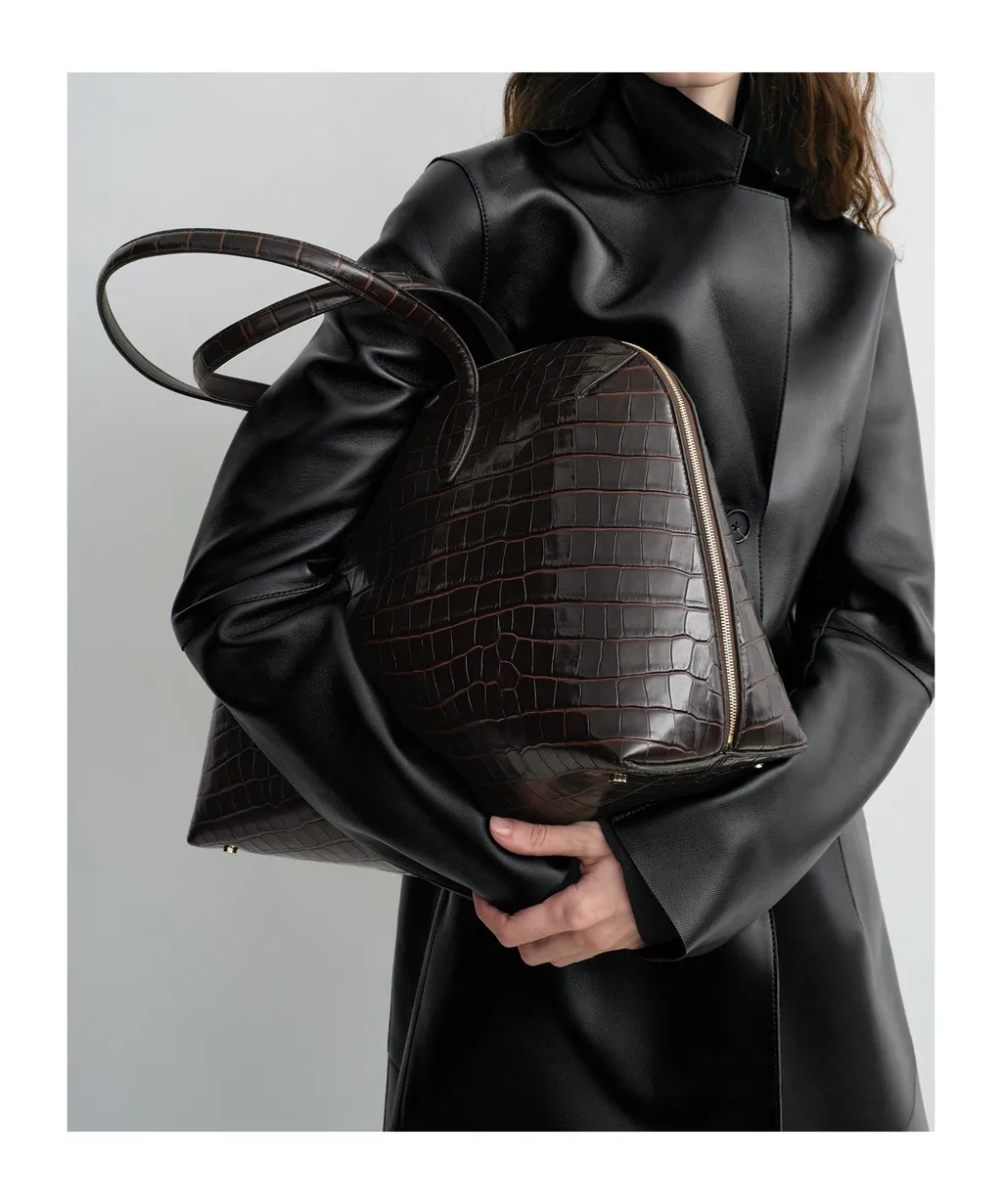 TotÊMe Embossed Zip-Up Tote Bag