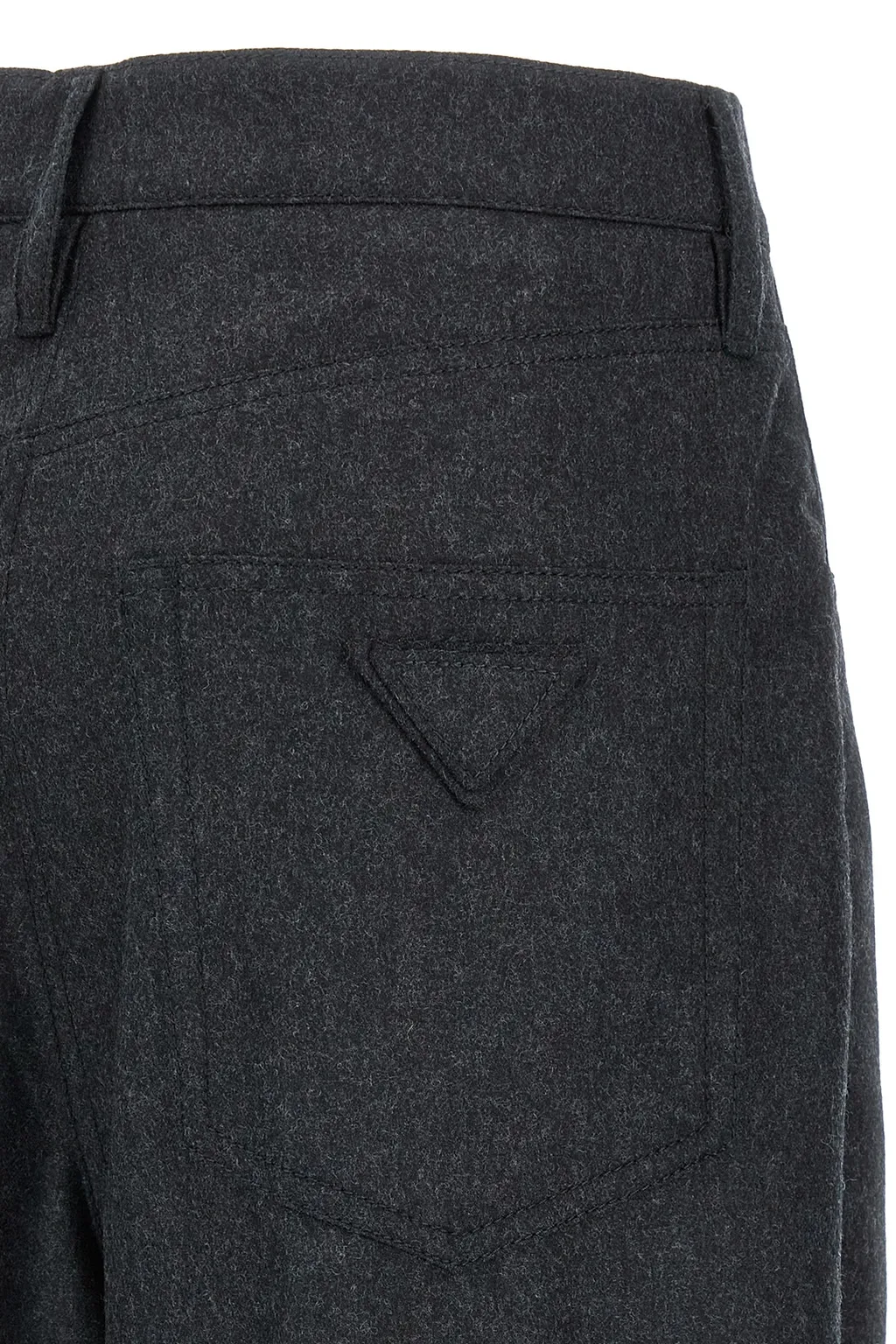 Prada Logo Detailed Pleated Trousers