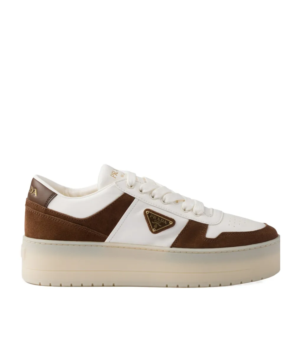 Downtown Bold Nappa Leather And Suede Sneakers