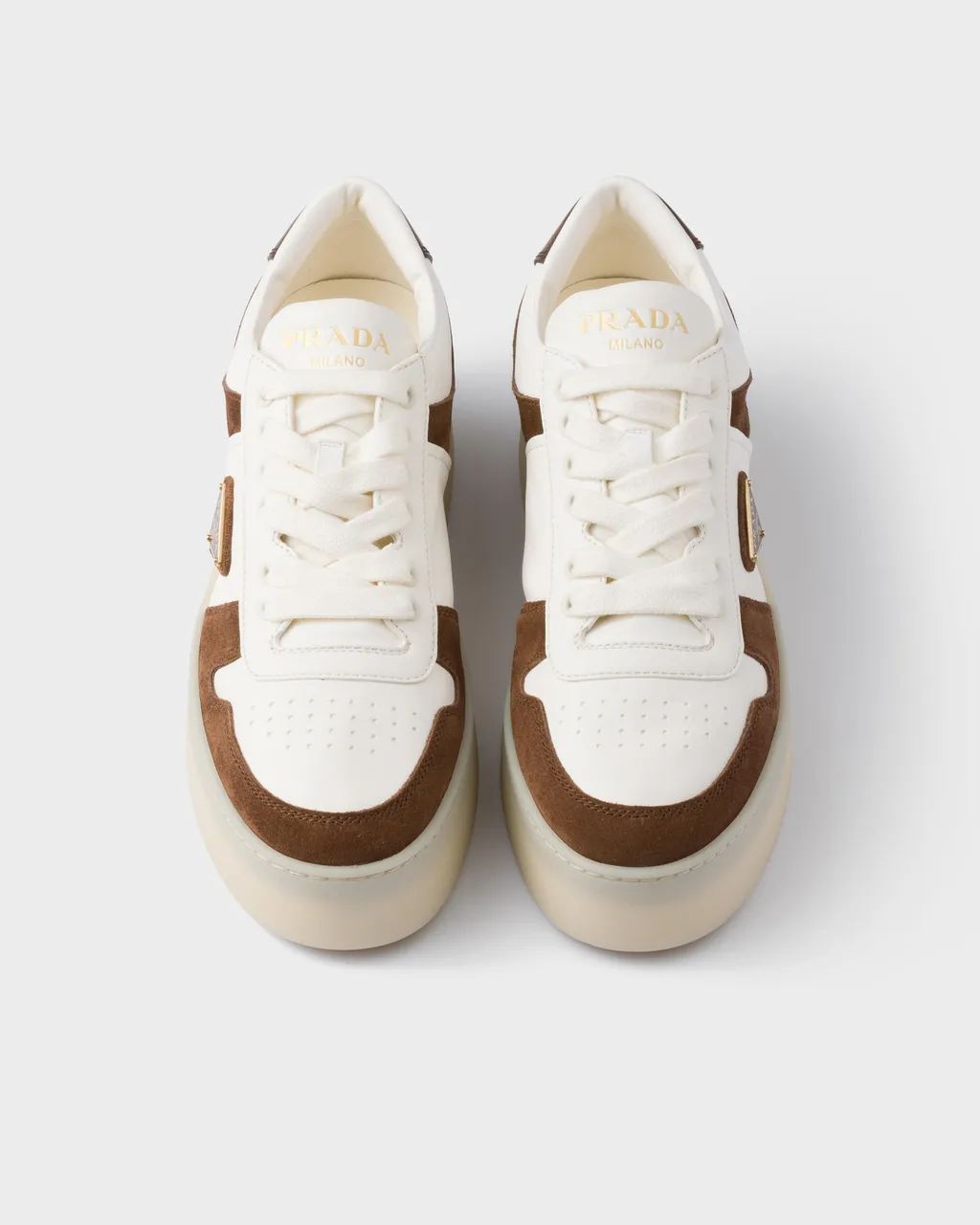 Downtown Bold Nappa Leather And Suede Sneakers