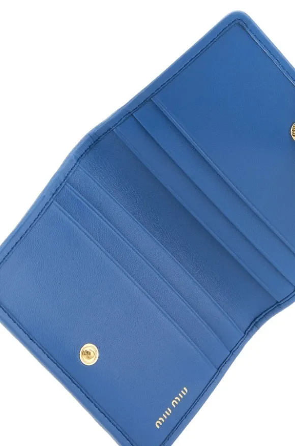Miu Miu Logo-Lettering Matelassé Cardholder