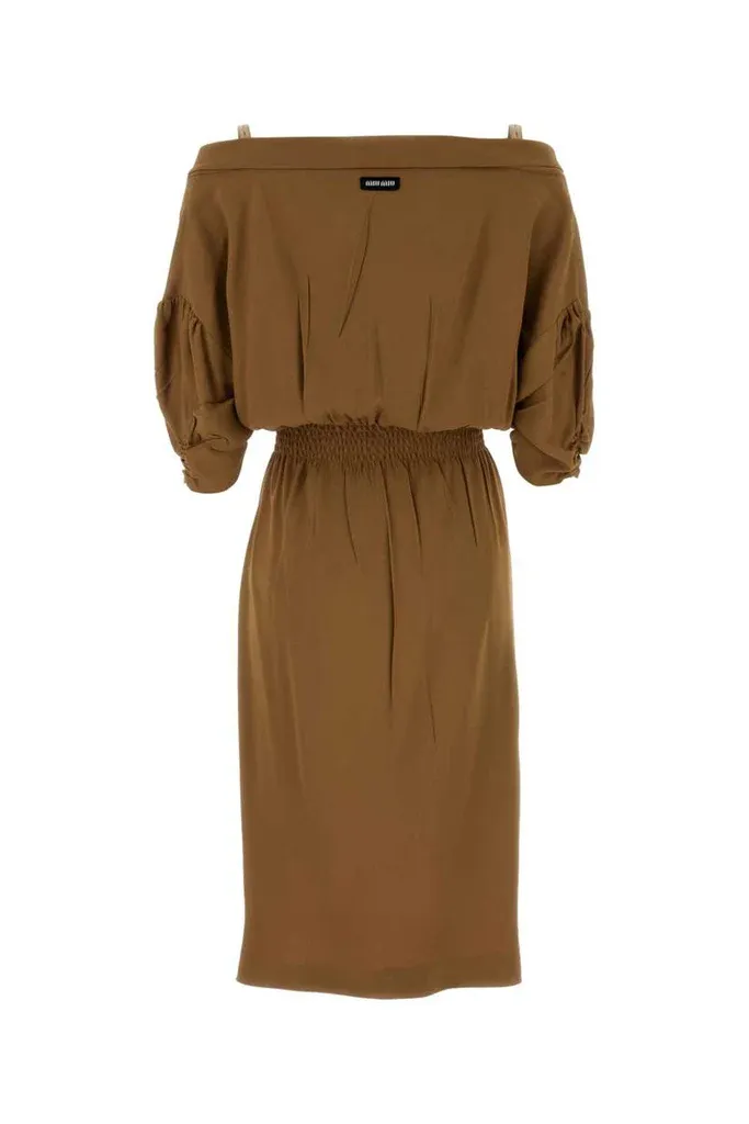 Miu Miu V-Neck Midi Dress