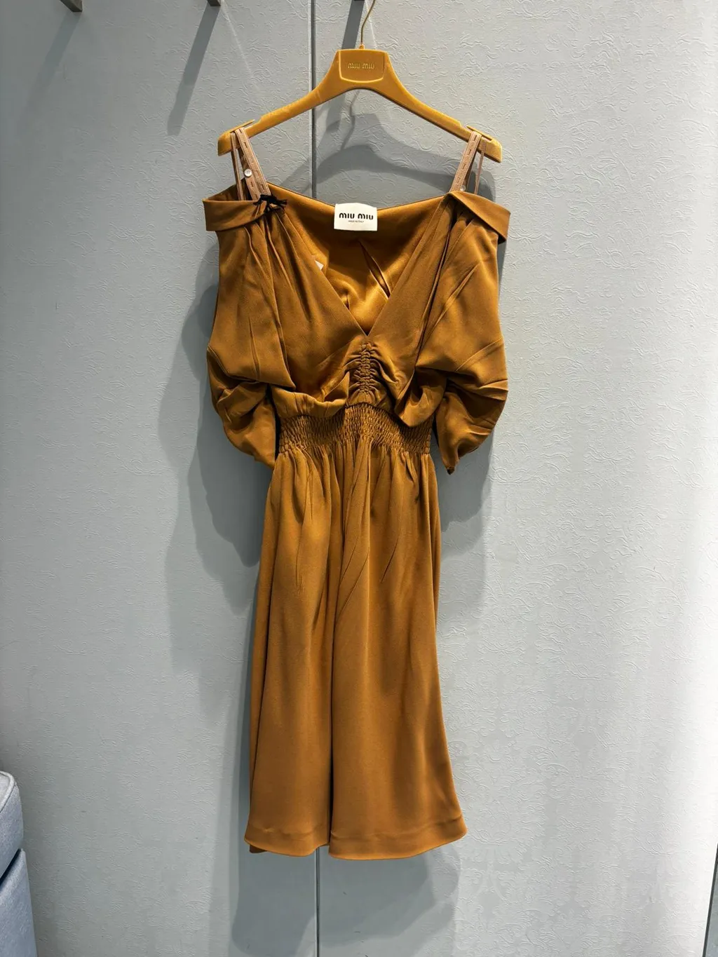 Miu Miu V-Neck Midi Dress