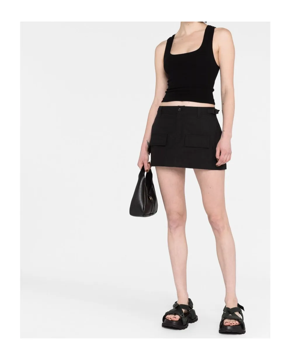Black Sleeveless Vest Top