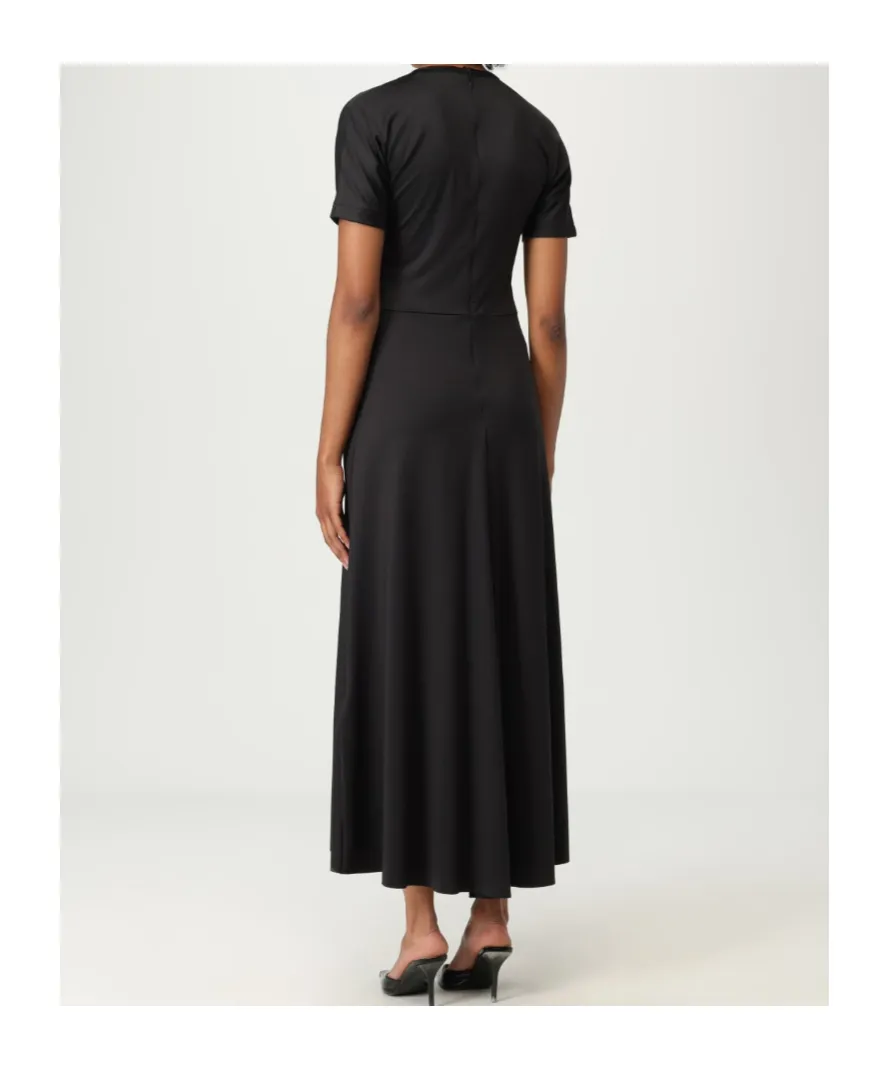 Victoria Beckham Short-Sleeved Gathered Midi Dress