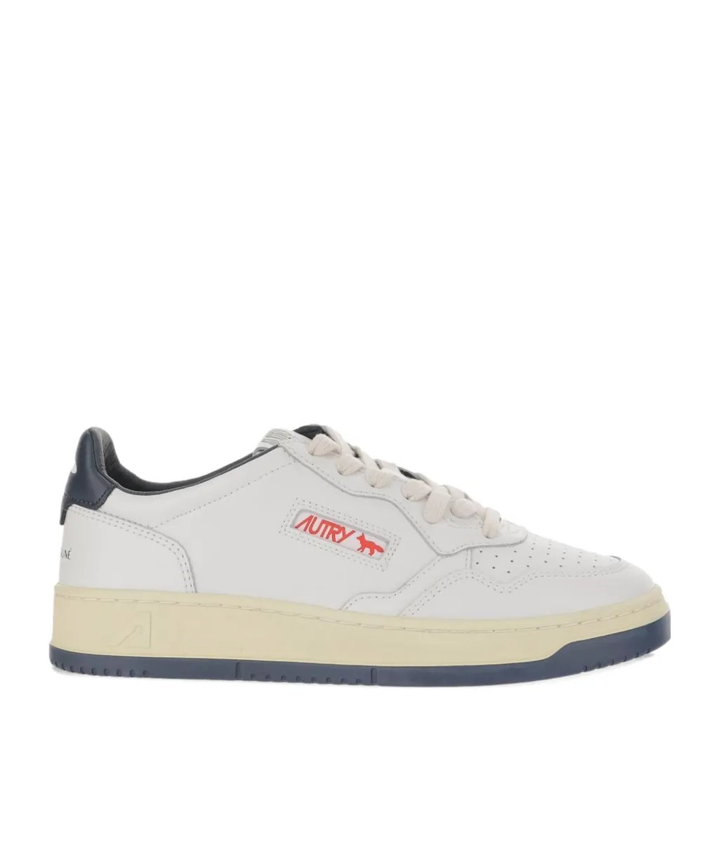 Autry X Maison Kitsune Lace-Up Sneakers