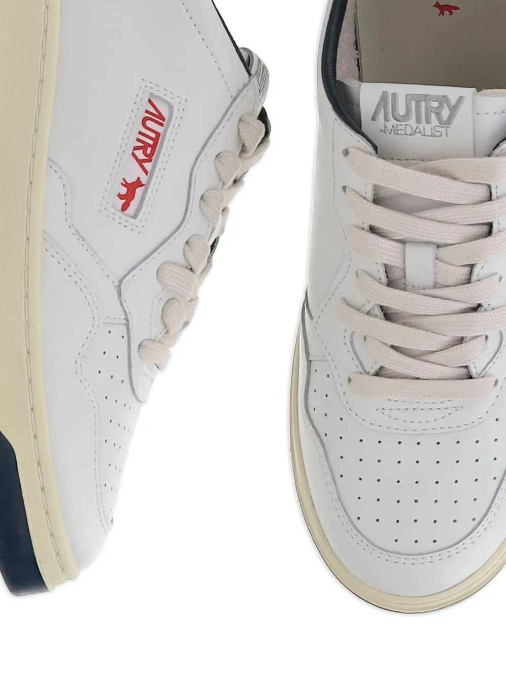 Autry X Maison Kitsune Lace-Up Sneakers