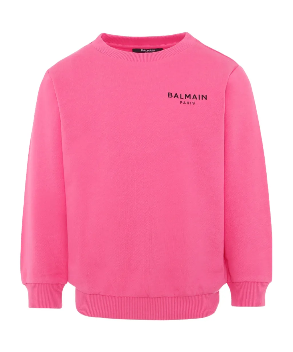 Balmain Kids Logo-Printed Crewneck Sweatshirt