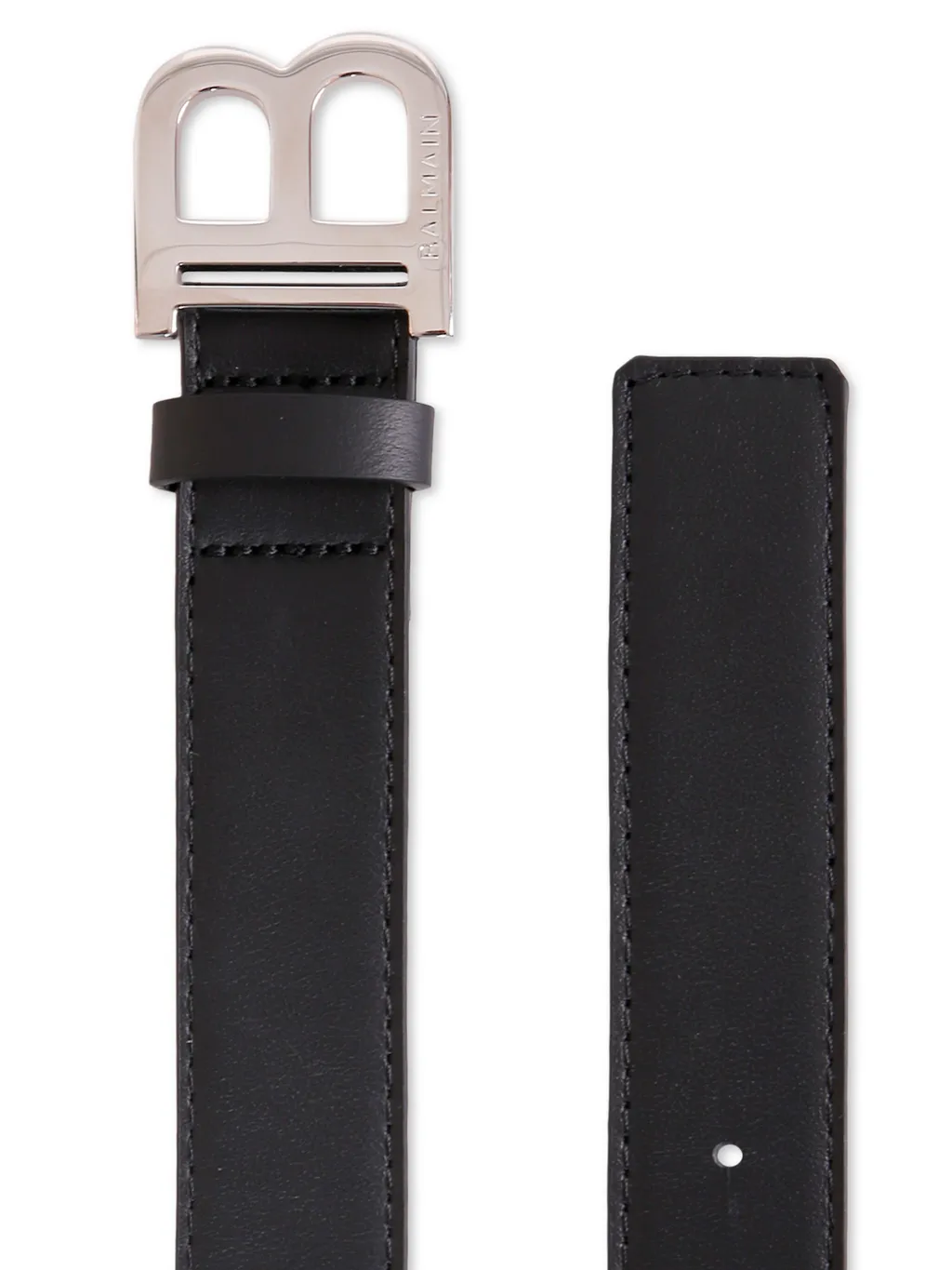 Balmain Kids Logo Engraved Buckle Belt