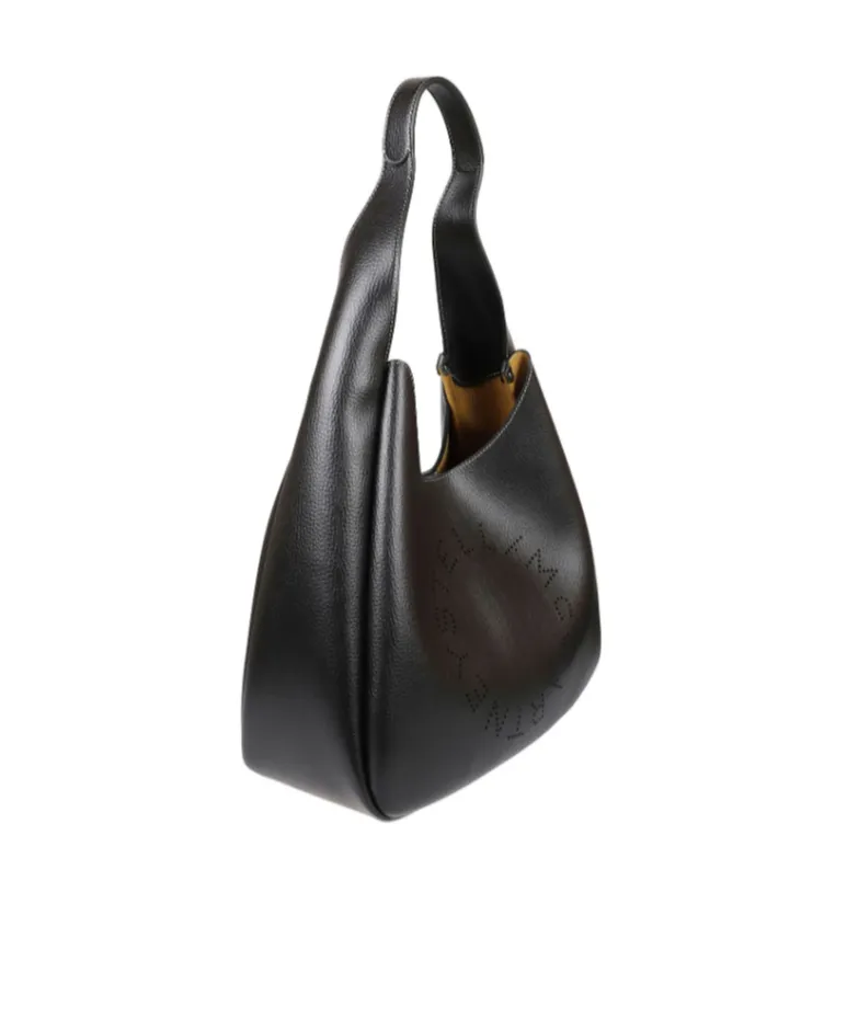 Stella Mccartney Logo Perforated Shoulder Bag