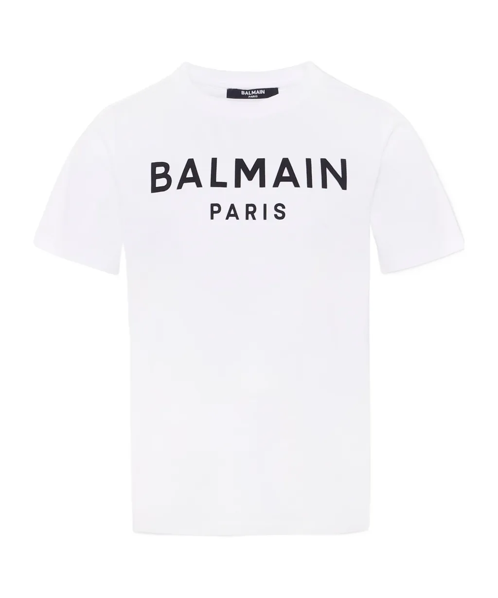 Balmain Kids Logo-Printed Crewneck T-Shirt
