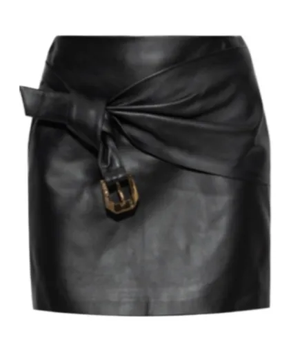 Versace Leather Mini Skirt