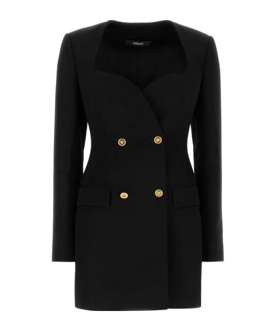 Versace Double-Breasted Tailored Blazer