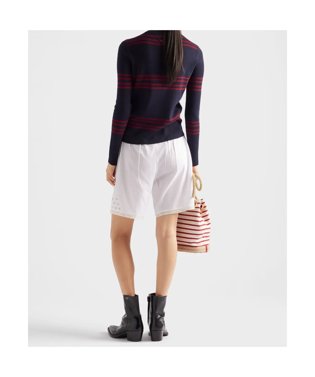 Prada Striped Crewneck Jumper