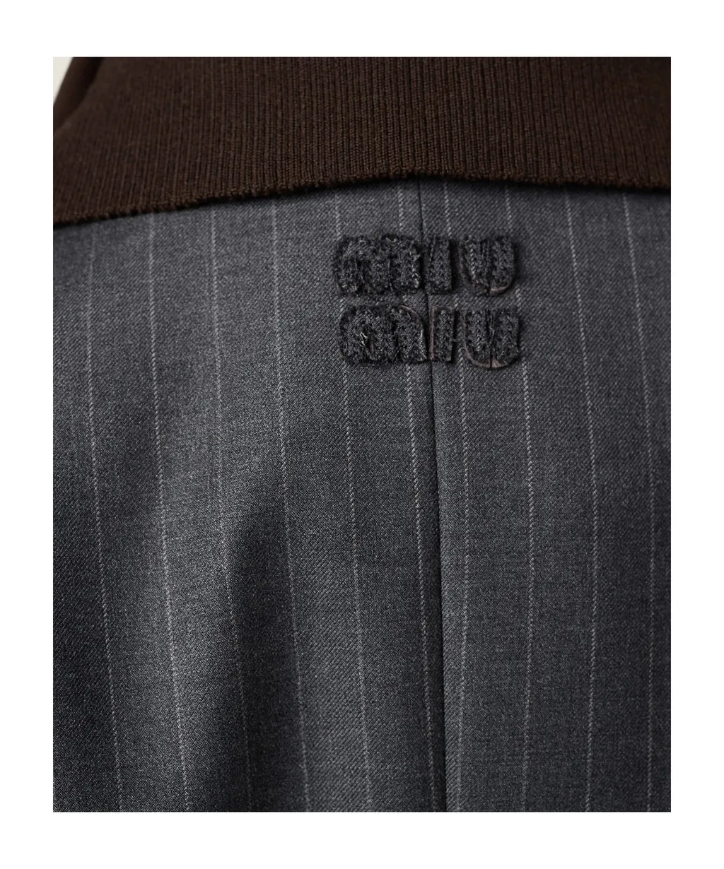 Single-Breasted Pinstripe Jacket