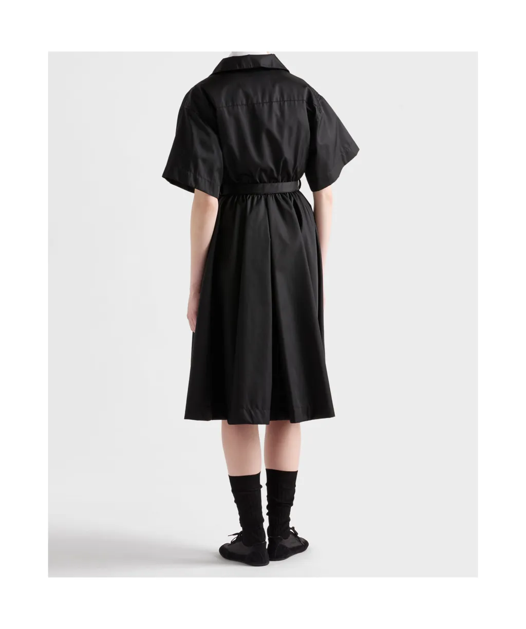Short-Sleeved Re-Nylon Midi-Dress