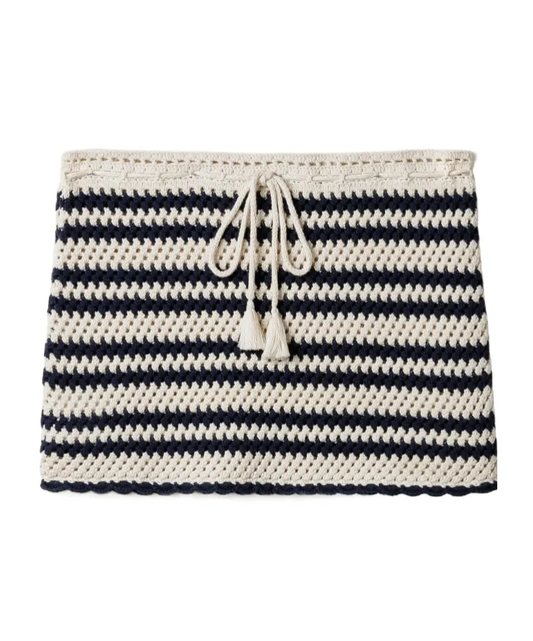 Miu Miu Two-Toned Crochet Mini Skirt