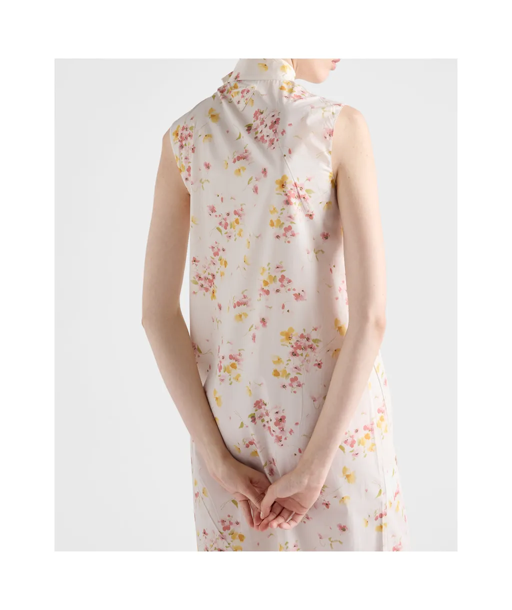 Prada Floral Printed Sleeveless Dress