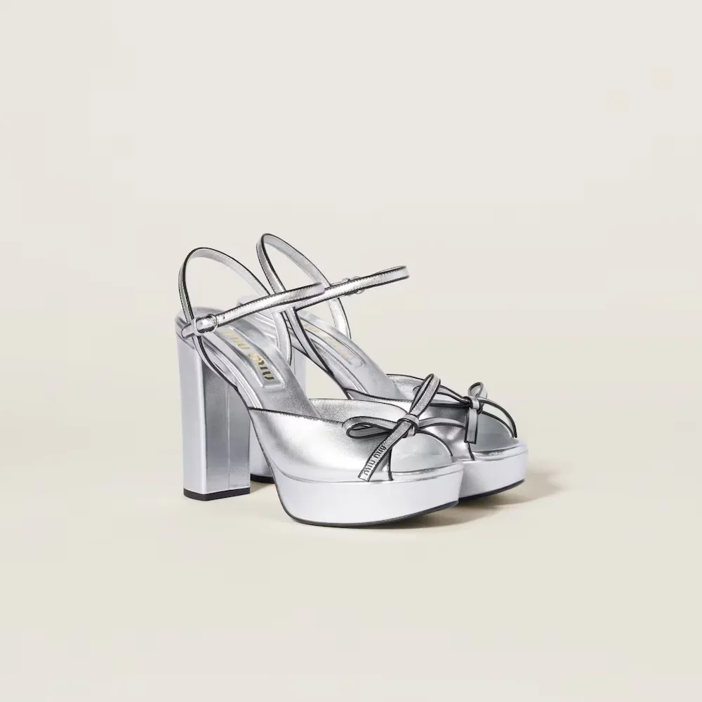 Mordoré Nappa Leather Platform Sandals