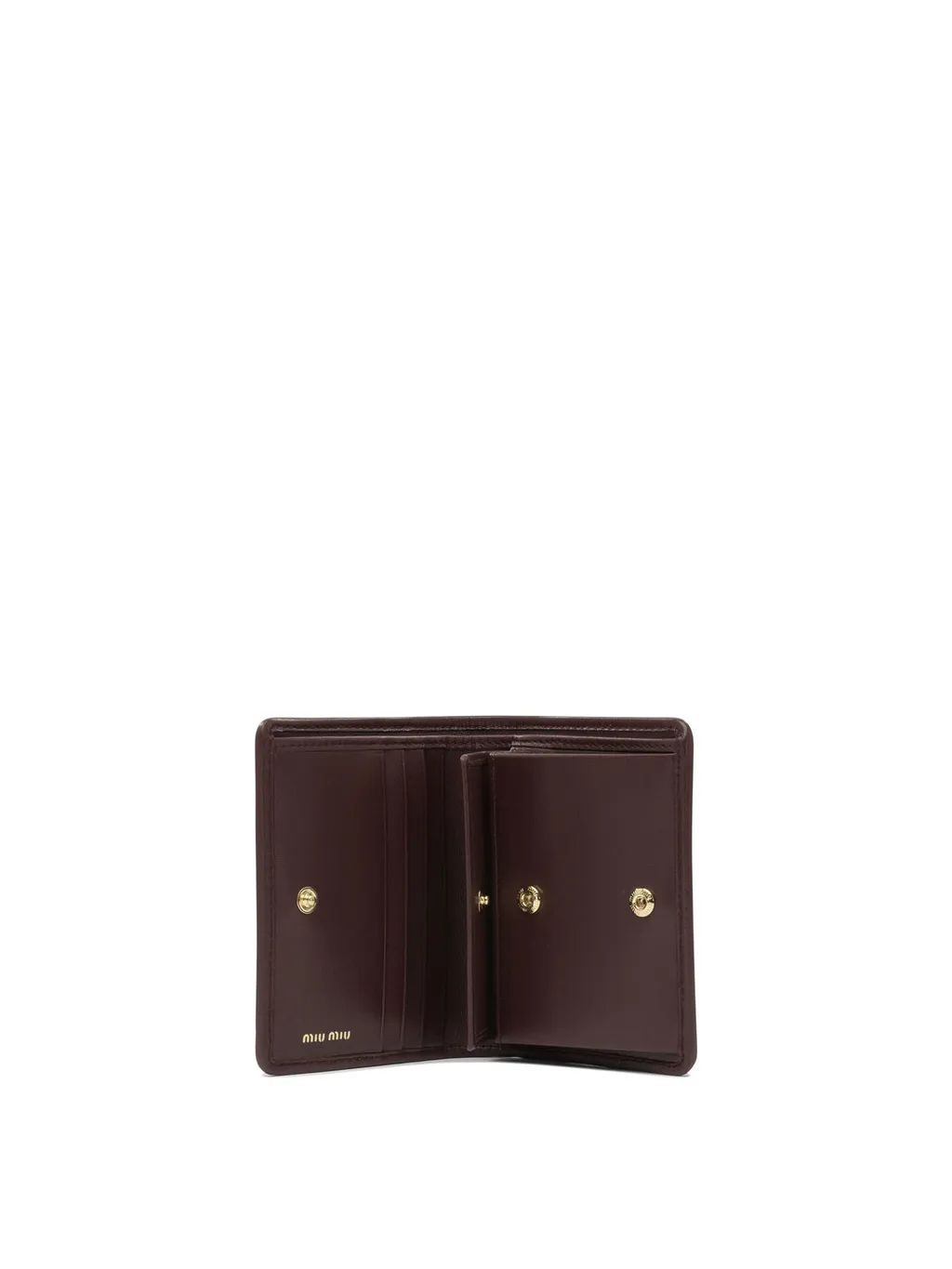 Miu Miu Logo-Lettering Matelassé Bi-Fold Wallet