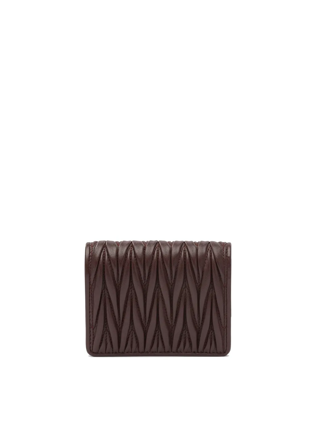 Miu Miu Logo-Lettering Matelassé Bi-Fold Wallet