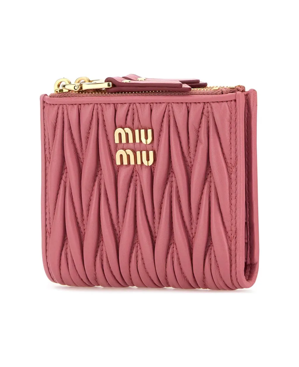 Miu Miu Logo Plaque Zipped Wallet