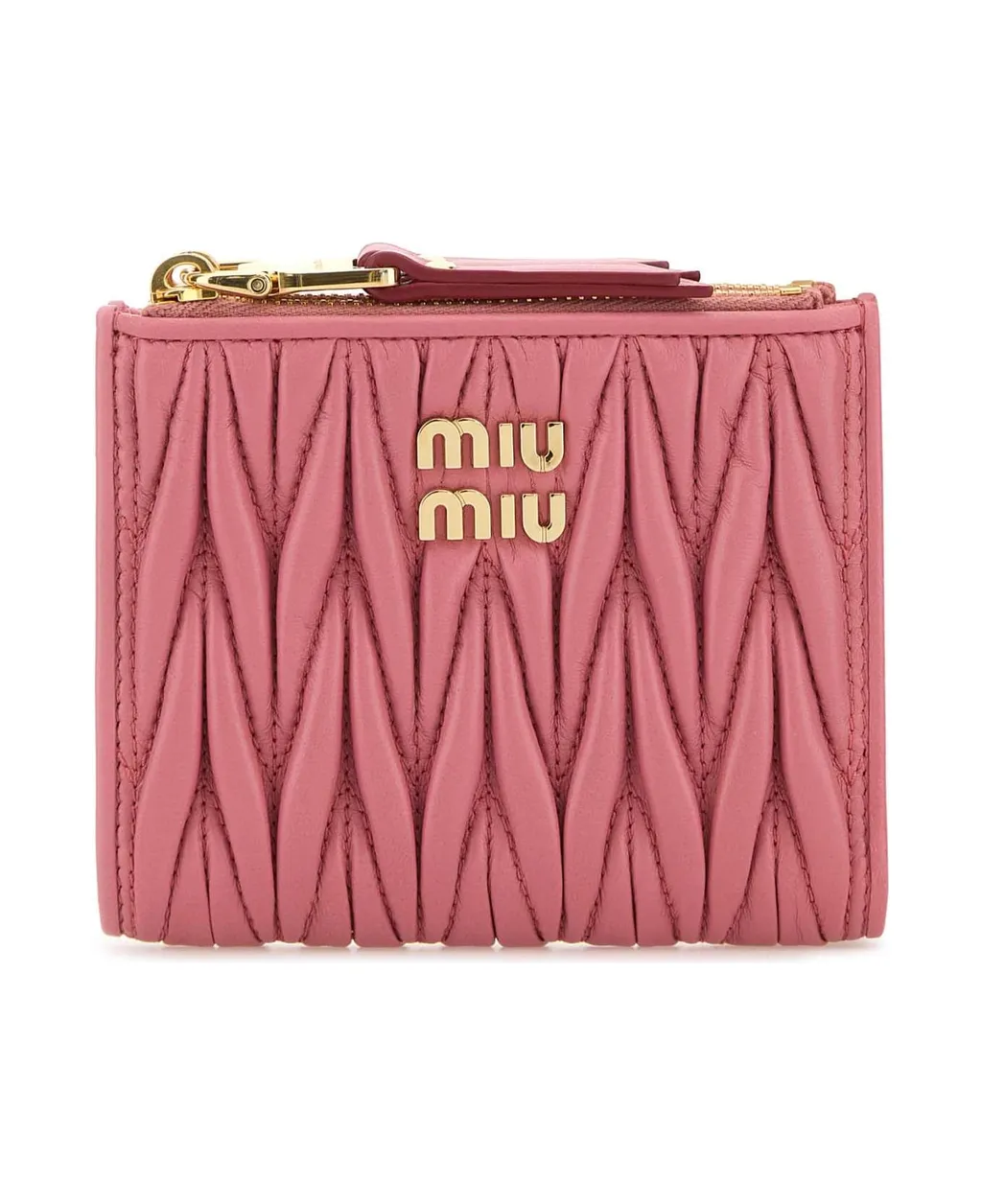 Miu Miu Logo Plaque Zipped Wallet