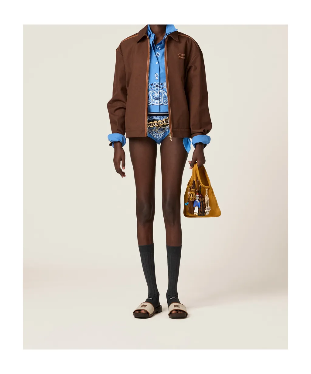 Miu Miu Long-Sleeved Zipped Jacket