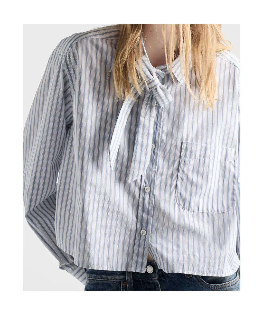 Versace Striped Cropped Shirt