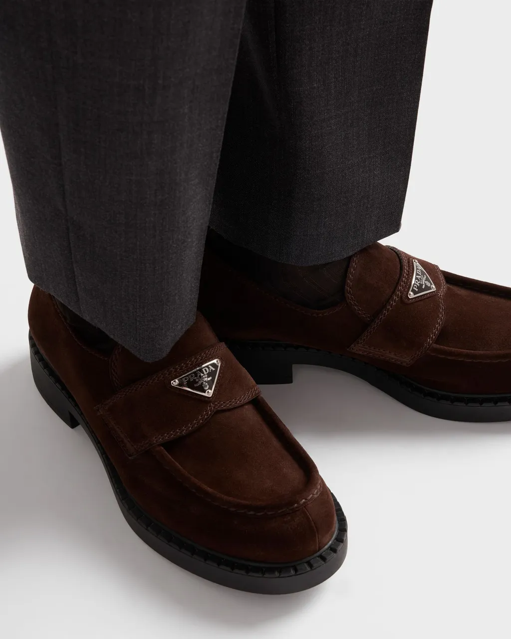 Chocolate Suede Loafers